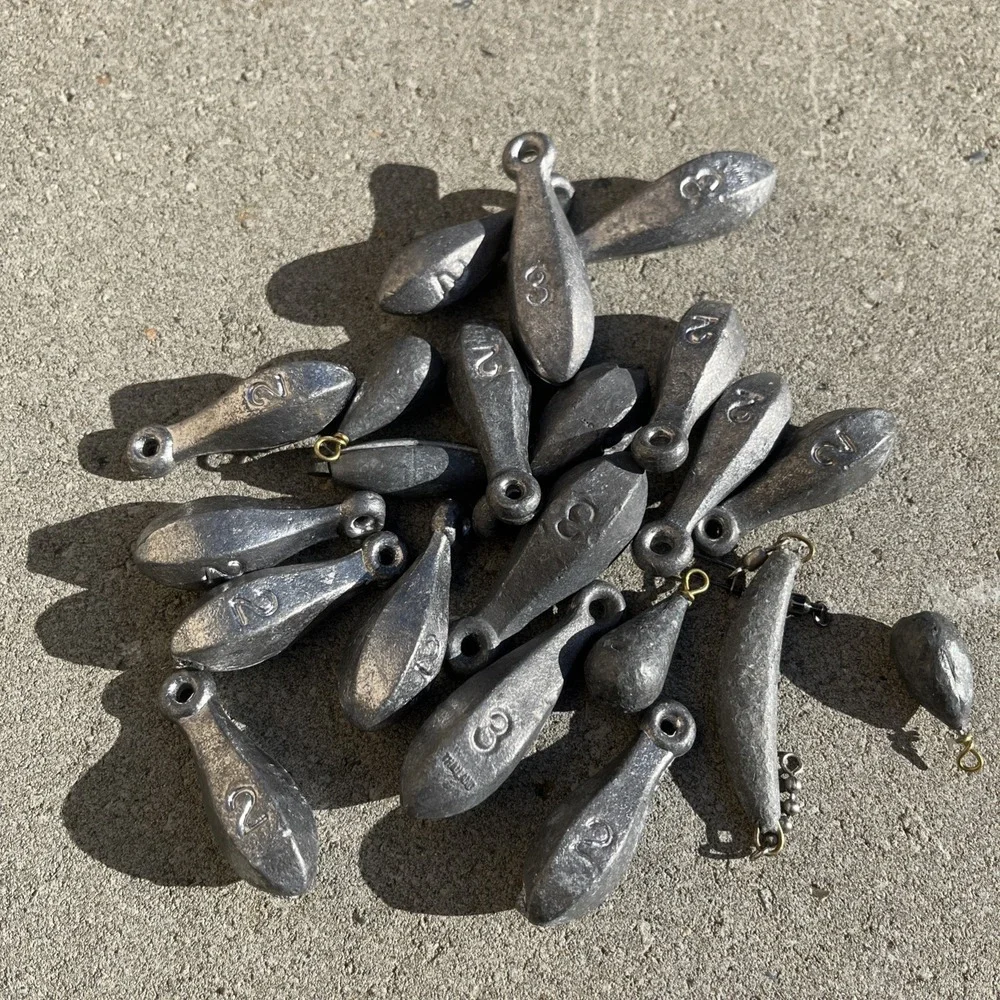 Fishing Bank Sinkers Fluke - Bass - Ocean - Fishing - Fresh Water Lot Bundle
